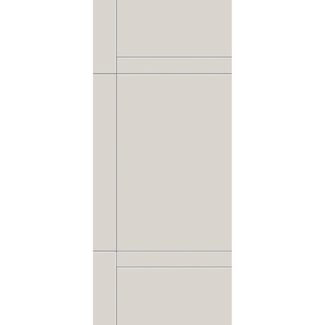 Fiberglass entry door, contemporary 12, 34" x 80", white satin smooth finish