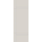 Fiberglass entry door, contemporary 12, 34" x 96", white satin smooth finish