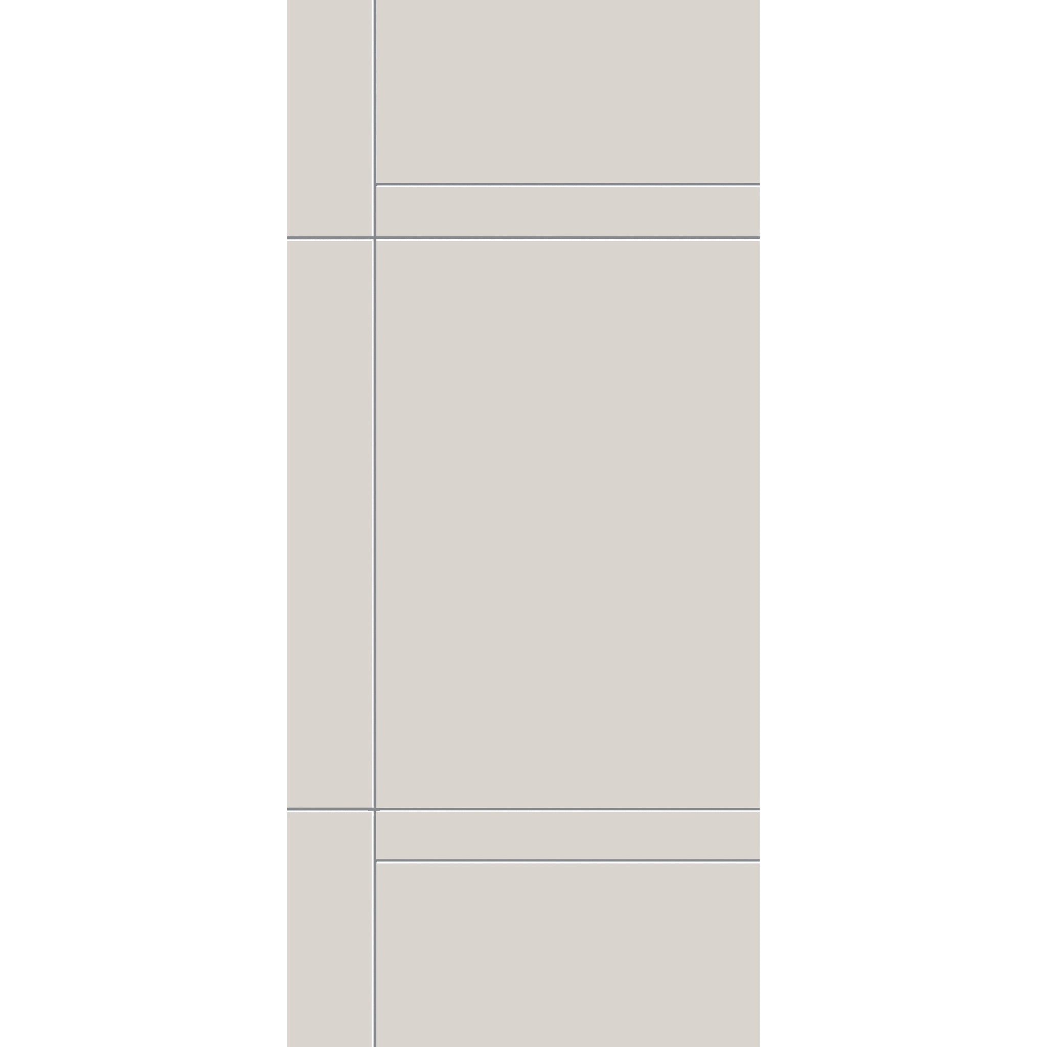 Fiberglass entry door, contemporary 12, 36" x 80", white satin smooth finish
