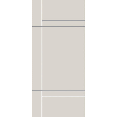 Fiberglass entry door, contemporary 12, 36" x 80", white satin smooth finish