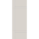 Fiberglass entry door, contemporary 12, 36" x 96", white satin smooth finish