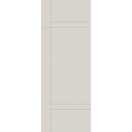 Fiberglass entry door, contemporary 12, 36" x 96", white satin smooth finish