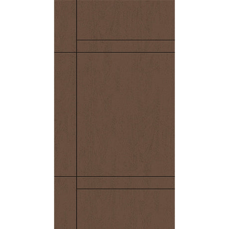 Fiberglass entry door, contemporary 12, 42" x 80", fine woodgrain finish