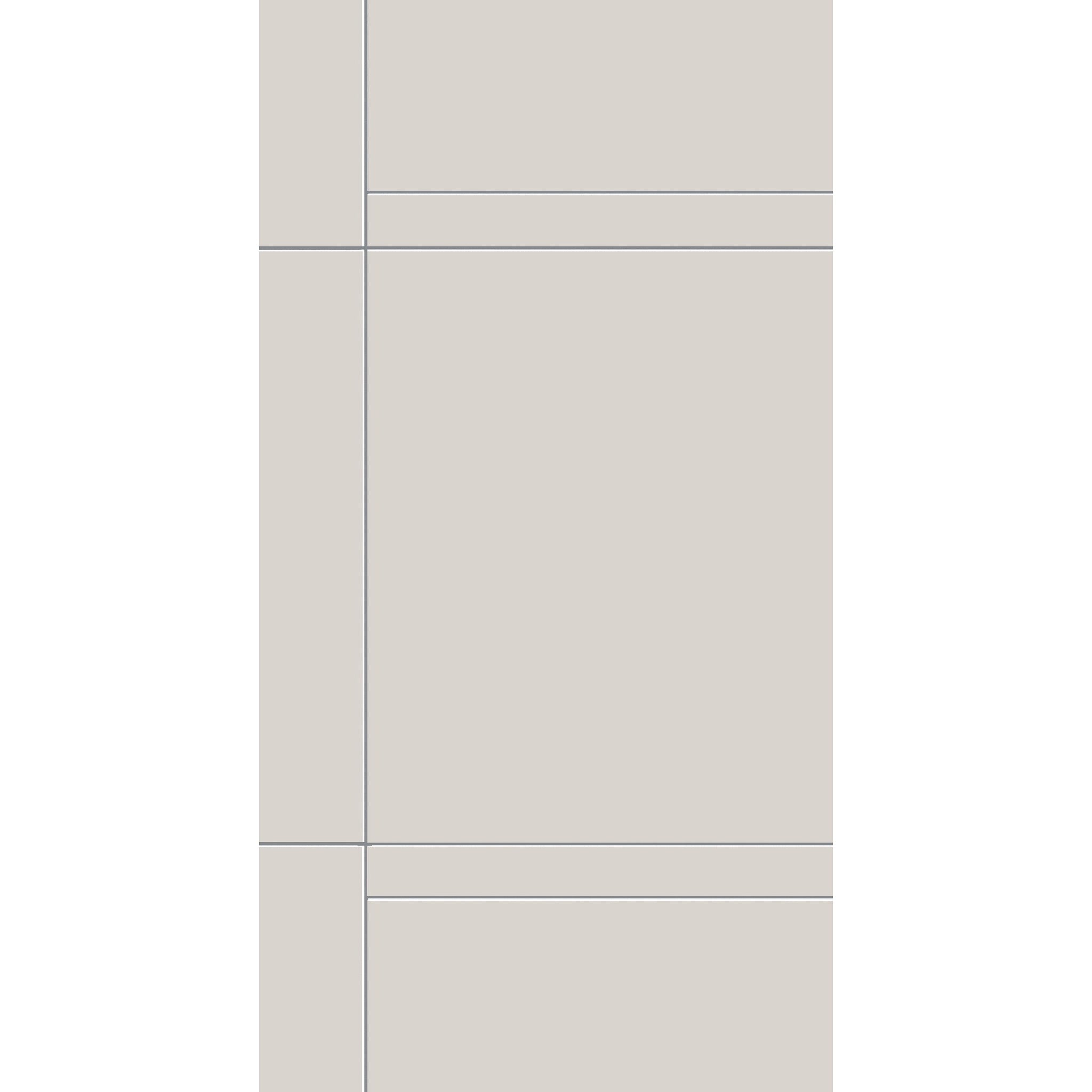 Fiberglass entry door, contemporary 12, 42" x 80", white satin smooth finish