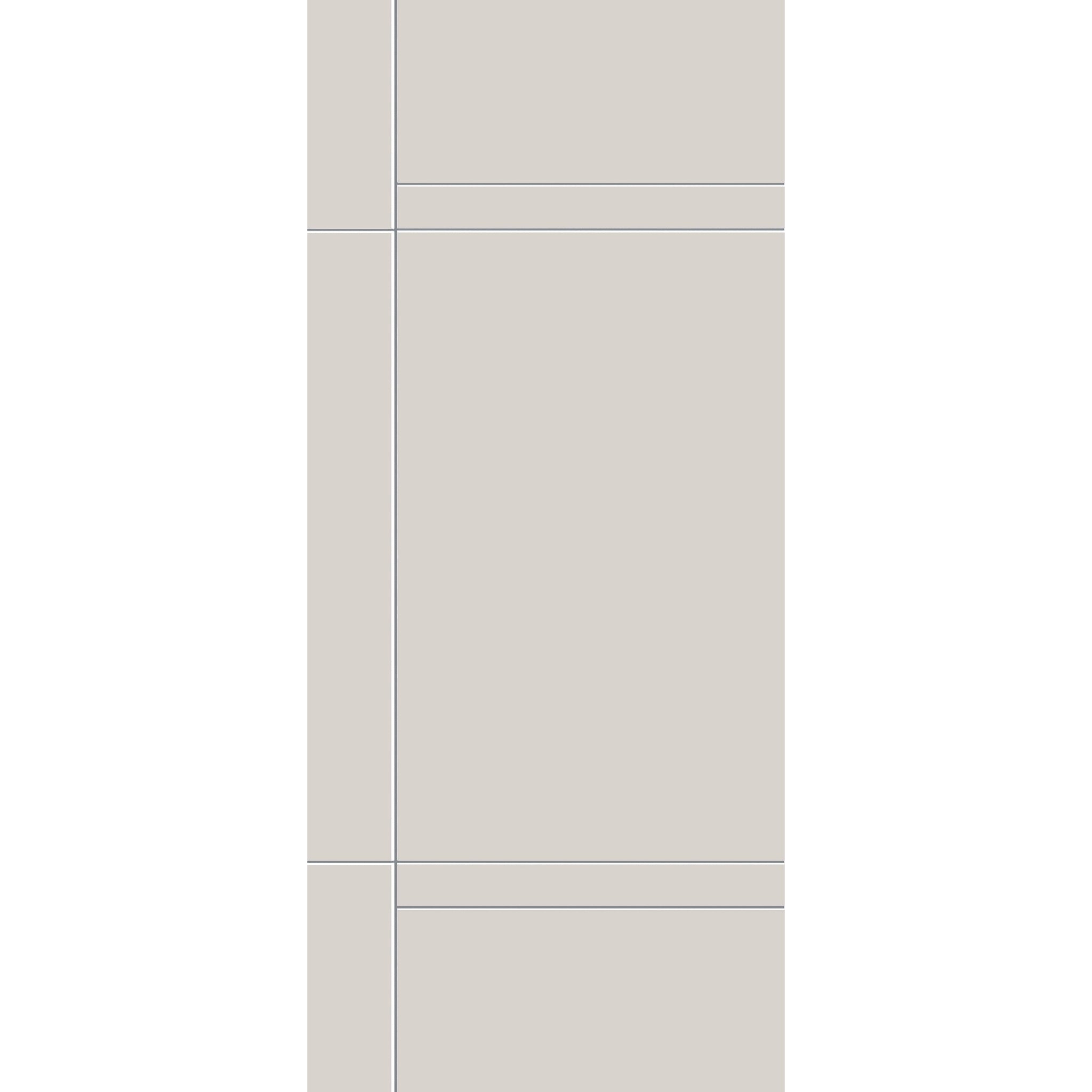Fiberglass entry door, contemporary 12, 42" x 96", white satin smooth finish