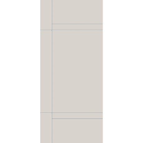 Fiberglass entry door, contemporary 12, 42" x 96", white satin smooth finish