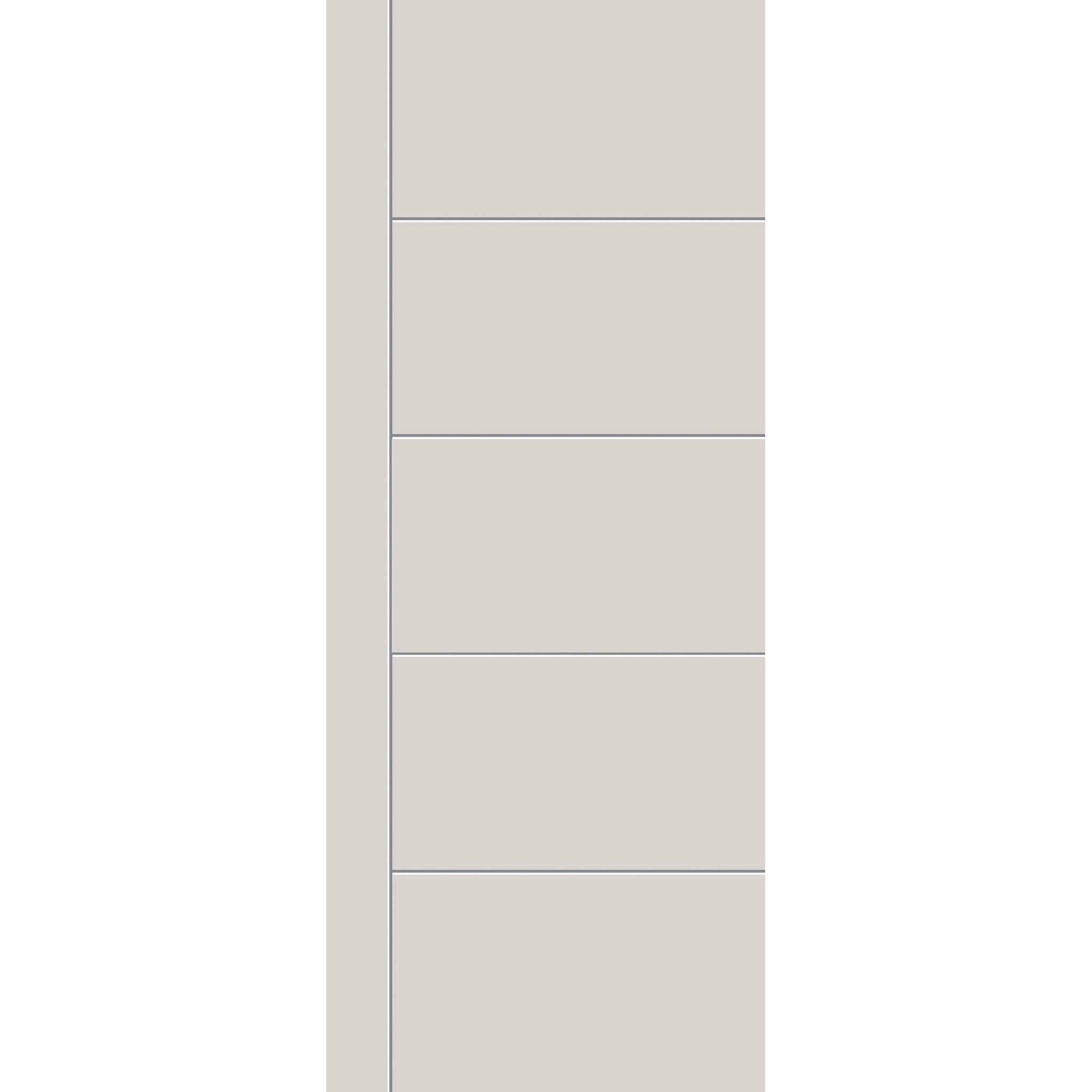 Fiberglass entry door, contemporary 14, 32" x 80", white satin smooth finish