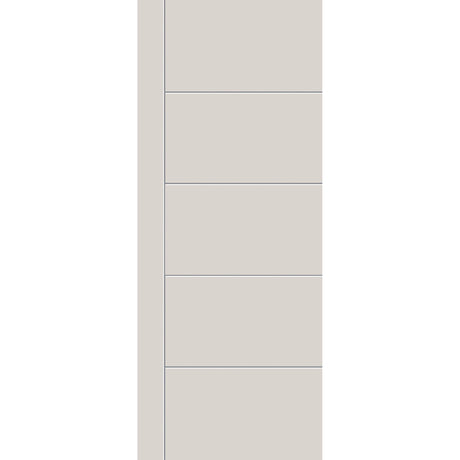 Fiberglass entry door, contemporary 14, 32" x 80", white satin smooth finish