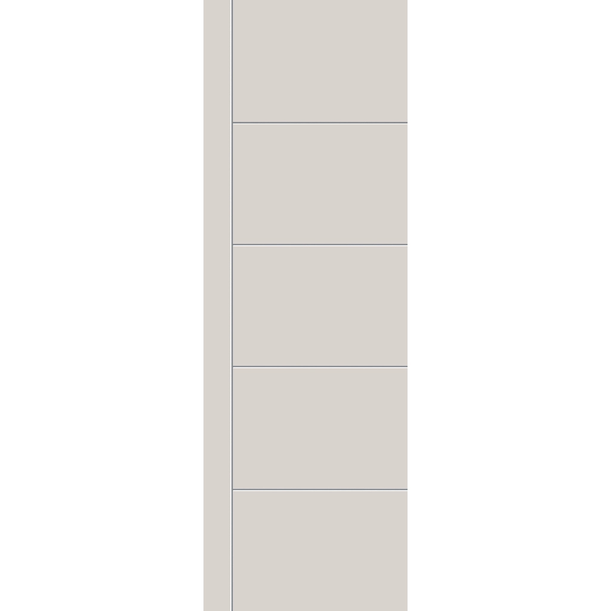 Fiberglass entry door, contemporary 14, 32" x 96", white satin smooth finish