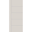 Fiberglass entry door, contemporary 14, 34" x 80", white satin smooth finish