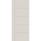 Fiberglass entry door, contemporary 14, 34" x 80", white satin smooth finish