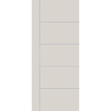 Fiberglass entry door, contemporary 14, 34" x 80", white satin smooth finish