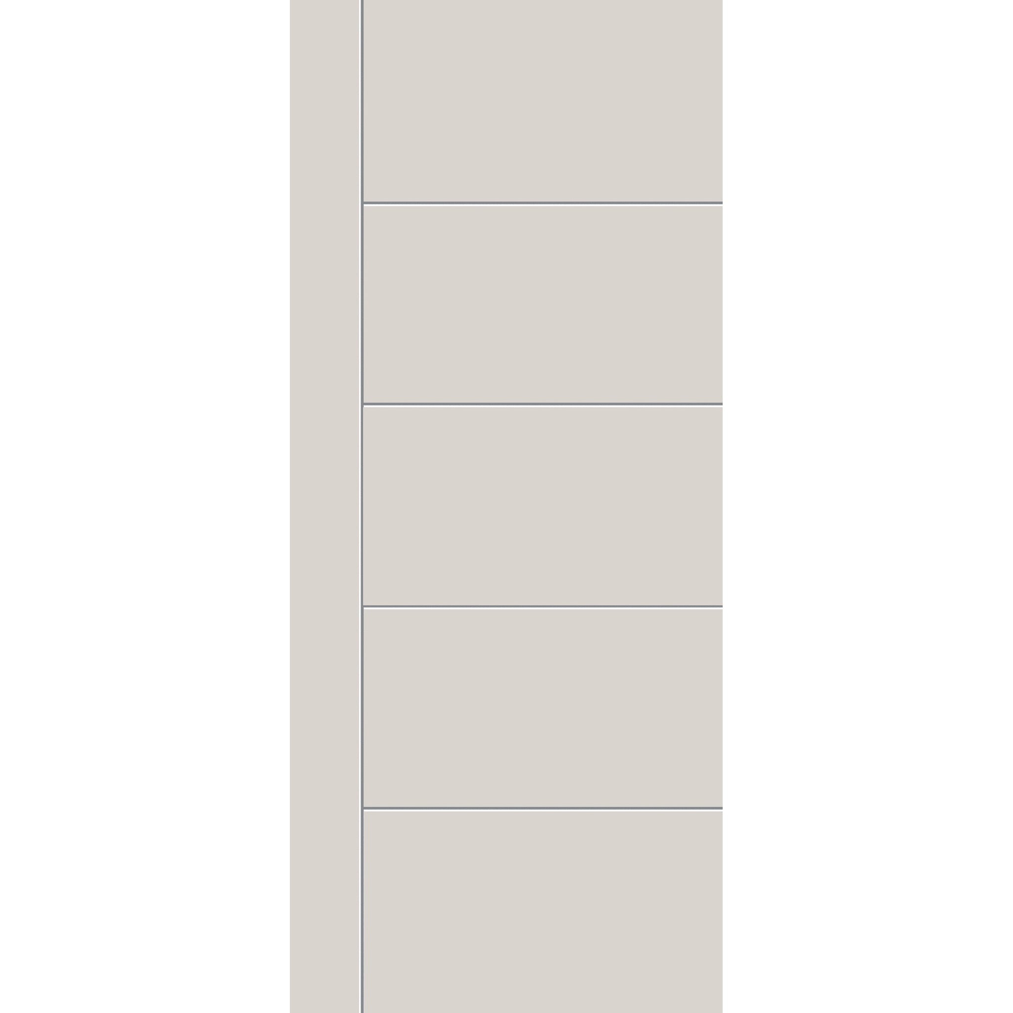 Fiberglass entry door, contemporary 14, 34" x 80", white satin smooth finish