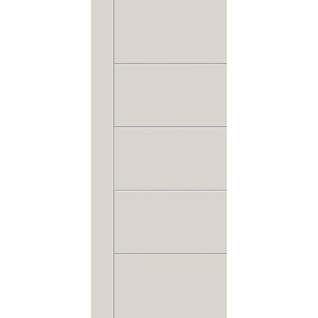 Fiberglass entry door, contemporary 14, 34" x 80", white satin smooth finish