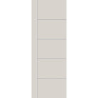 Fiberglass entry door, contemporary 14, 34" x 96", white satin smooth finish