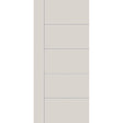 Fiberglass entry door, contemporary 14, 36" x 80", white satin smooth finish