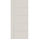 Fiberglass entry door, contemporary 14, 36" x 80", white satin smooth finish