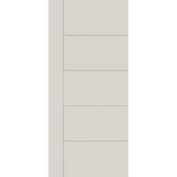Fiberglass entry door, contemporary 14, 36" x 80", white satin smooth finish