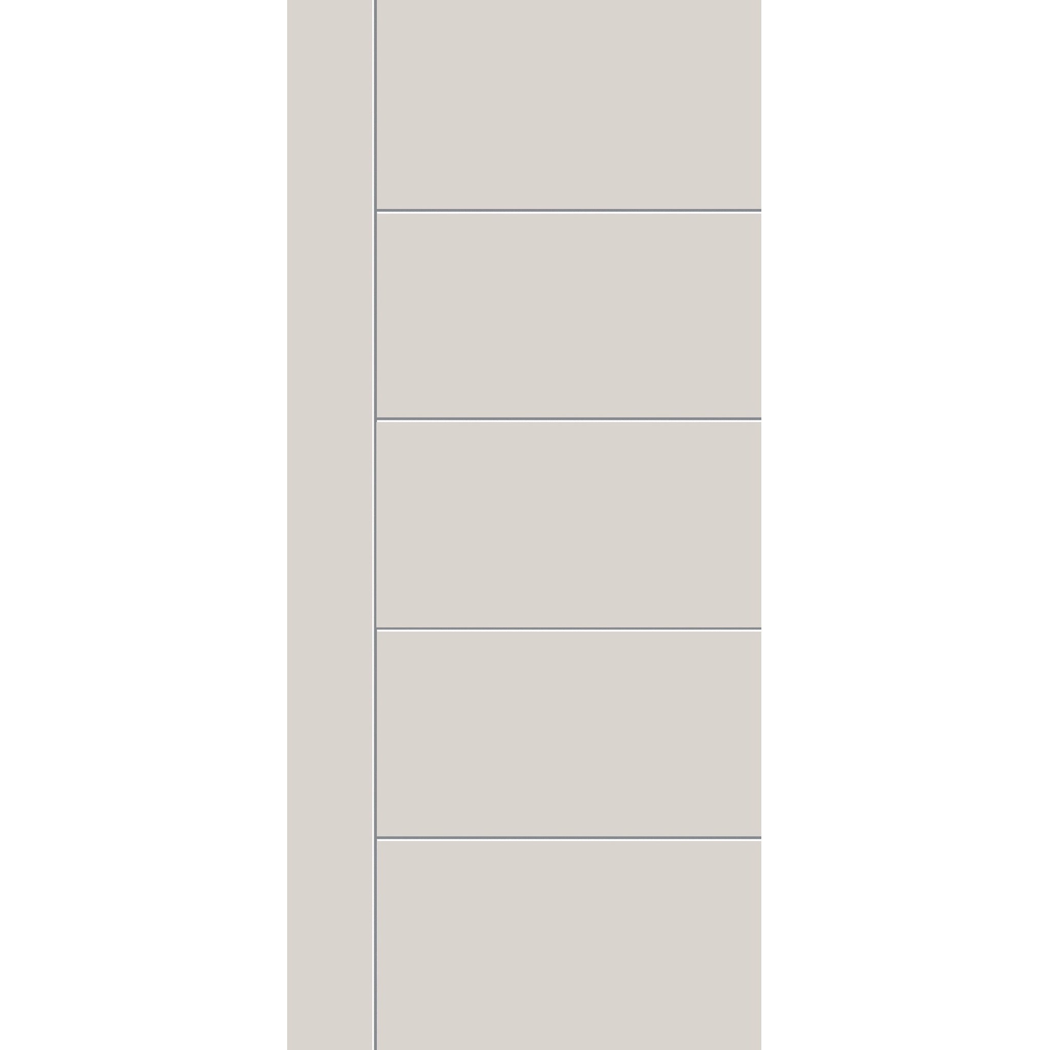 Fiberglass entry door, contemporary 14, 36" x 80", white satin smooth finish