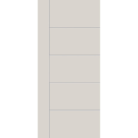 Fiberglass entry door, contemporary 14, 36" x 80", white satin smooth finish