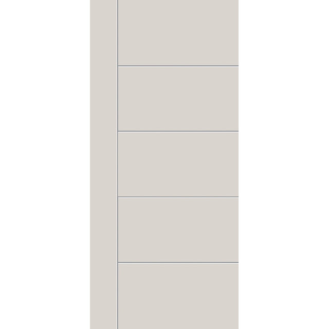 Fiberglass entry door, contemporary 14, 36" x 80", white satin smooth finish