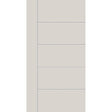 Fiberglass entry door, contemporary 14, 42" x 80", white satin smooth finish