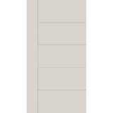 Fiberglass entry door, contemporary 14, 42" x 80", white satin smooth finish