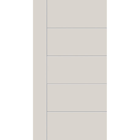 Fiberglass entry door, contemporary 14, 42" x 80", white satin smooth finish
