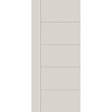 Fiberglass entry door, contemporary 14, 42" x 96", white satin smooth finish