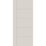 Fiberglass entry door, contemporary 14, 42" x 96", white satin smooth finish