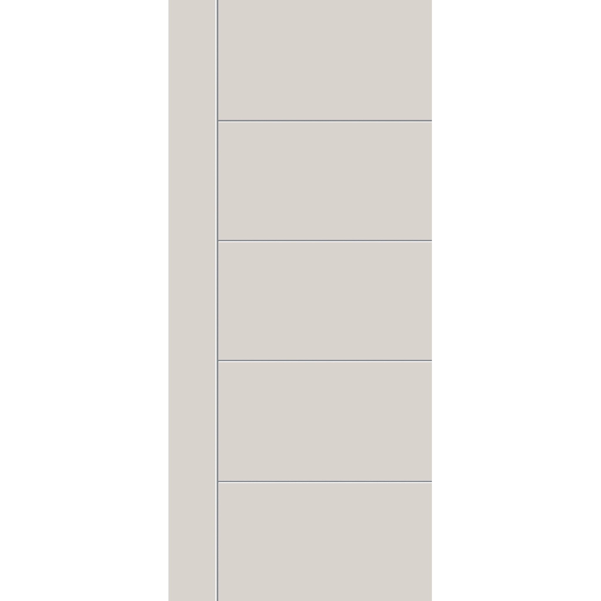 Fiberglass entry door, contemporary 14, 42" x 96", white satin smooth finish