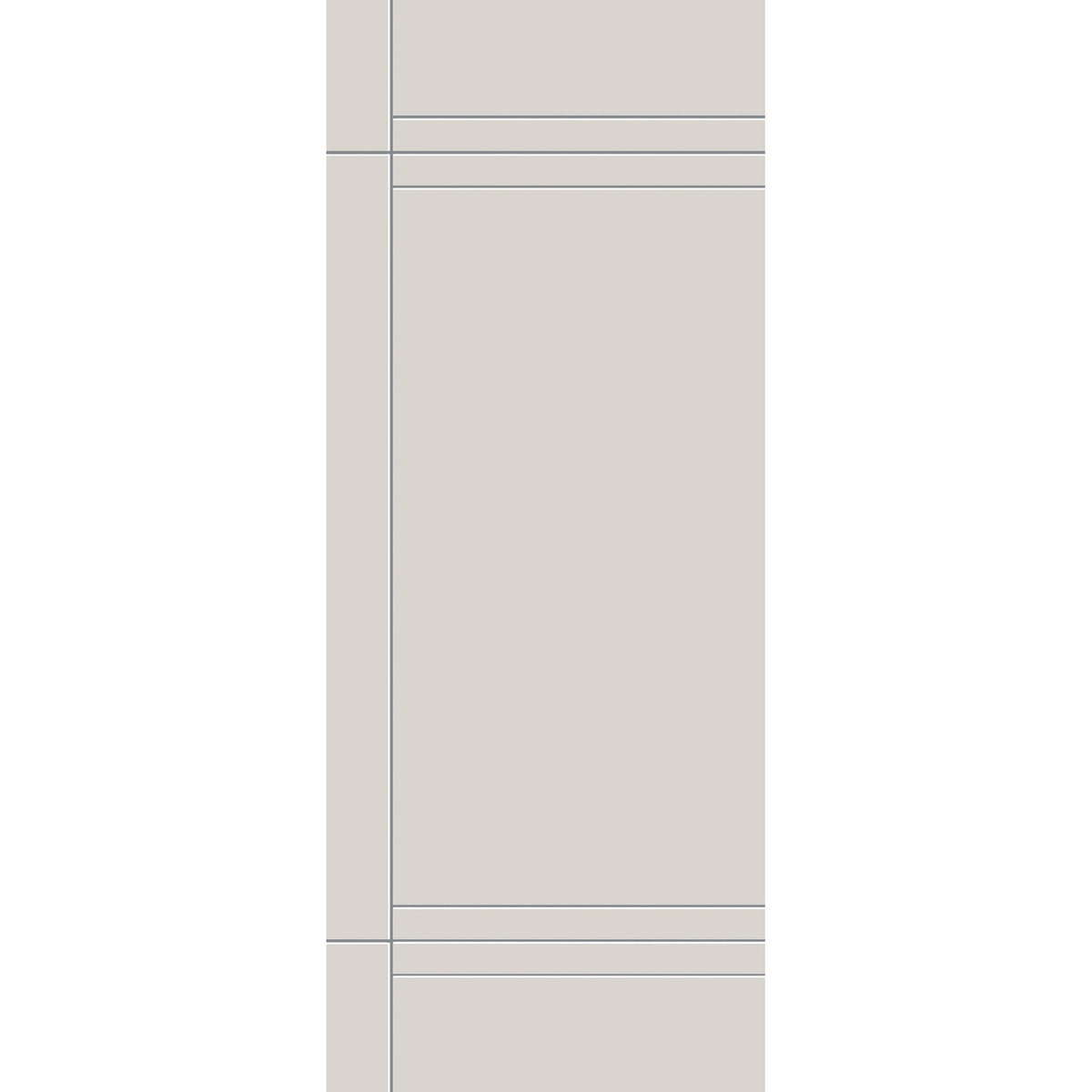 Fiberglass entry door, contemporary 16, 32" x 80", white satin smooth finish
