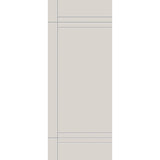 Fiberglass entry door, contemporary 16, 32" x 80", white satin smooth finish