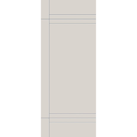 Fiberglass entry door, contemporary 16, 32" x 80", white satin smooth finish
