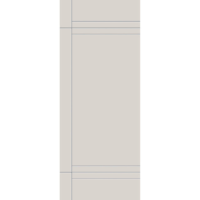 Fiberglass entry door, contemporary 16, 32" x 80", white satin smooth finish