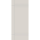 Fiberglass entry door, contemporary 16, 34" x 80", white satin smooth finish