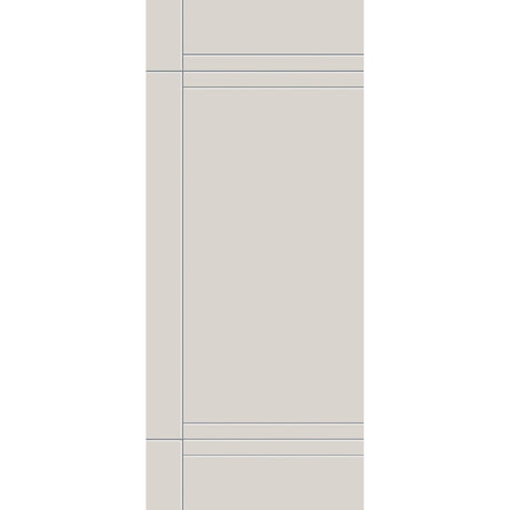 Fiberglass entry door, contemporary 16, 34" x 80", white satin smooth finish