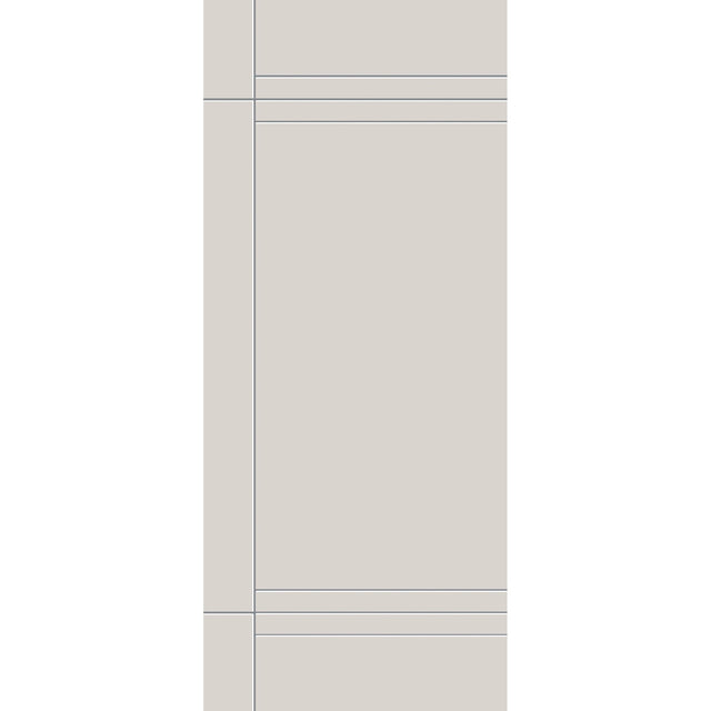Fiberglass entry door, contemporary 16, 34" x 80", white satin smooth finish