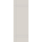 Fiberglass entry door, contemporary 16, 34" x 96", white satin smooth finish