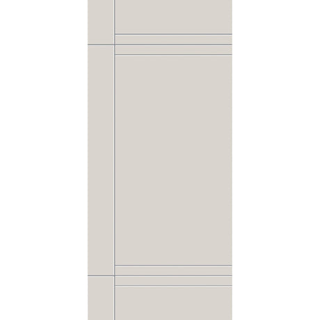 Fiberglass entry door, contemporary 16, 36" x 80", white satin smooth finish