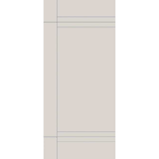 Fiberglass entry door, contemporary 16, 36" x 80", white satin smooth finish