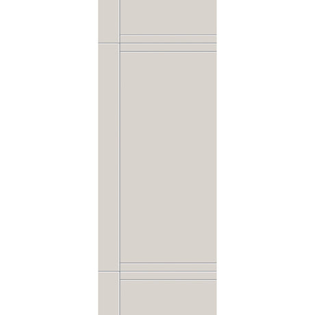 Fiberglass entry door, contemporary 16, 36" x 96", white satin smooth finish