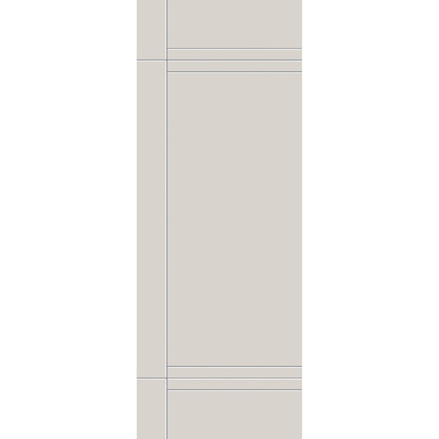 Fiberglass entry door, contemporary 16, 36" x 96", white satin smooth finish