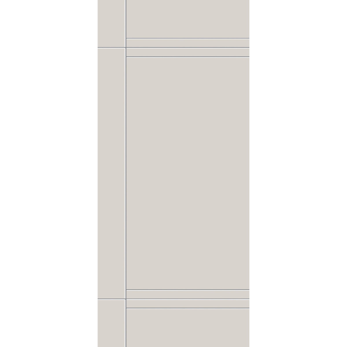 Fiberglass entry door, contemporary 16, 42" x 96", white satin smooth finish