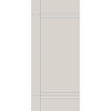 Fiberglass entry door, contemporary 16, 42" x 96", white satin smooth finish