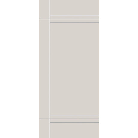 Fiberglass entry door, contemporary 16, 42" x 96", white satin smooth finish