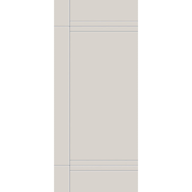 Fiberglass entry door, contemporary 16, 42" x 96", white satin smooth finish