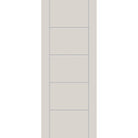Fiberglass entry door, contemporary 24, 32" x 80", white satin smooth finish