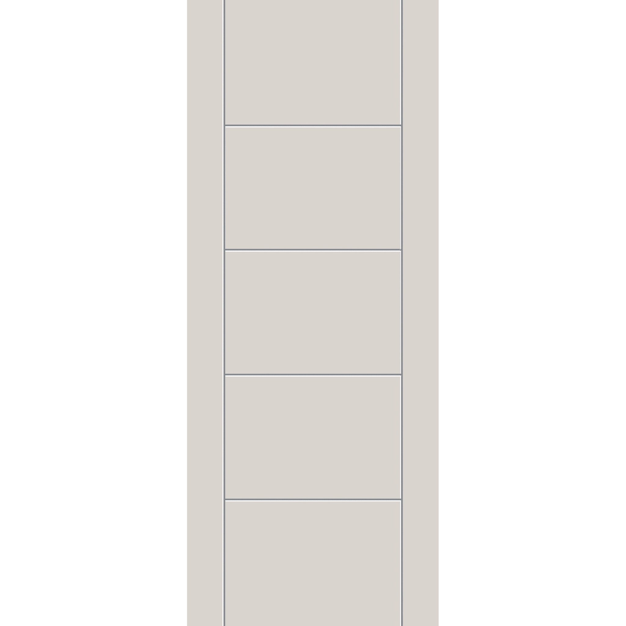 Fiberglass entry door, contemporary 24, 32" x 80", white satin smooth finish