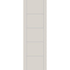 Fiberglass entry door, contemporary 24, 32" x 96", white satin smooth finish